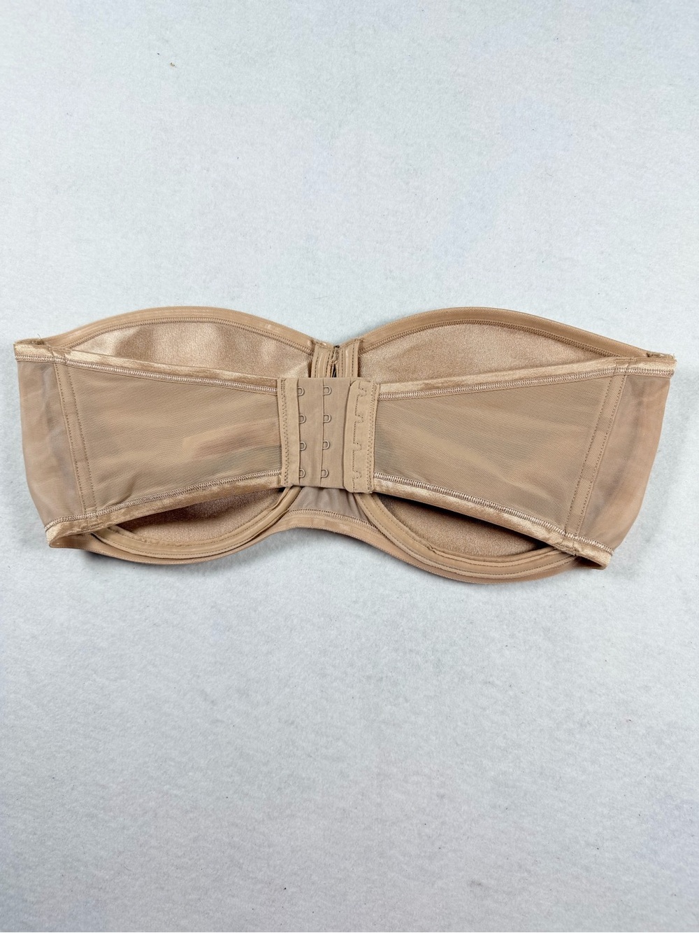 Curvation 40DD Strapless Underwire Bra Nude Beige Full Coverage NWT - Picture 7 of 11